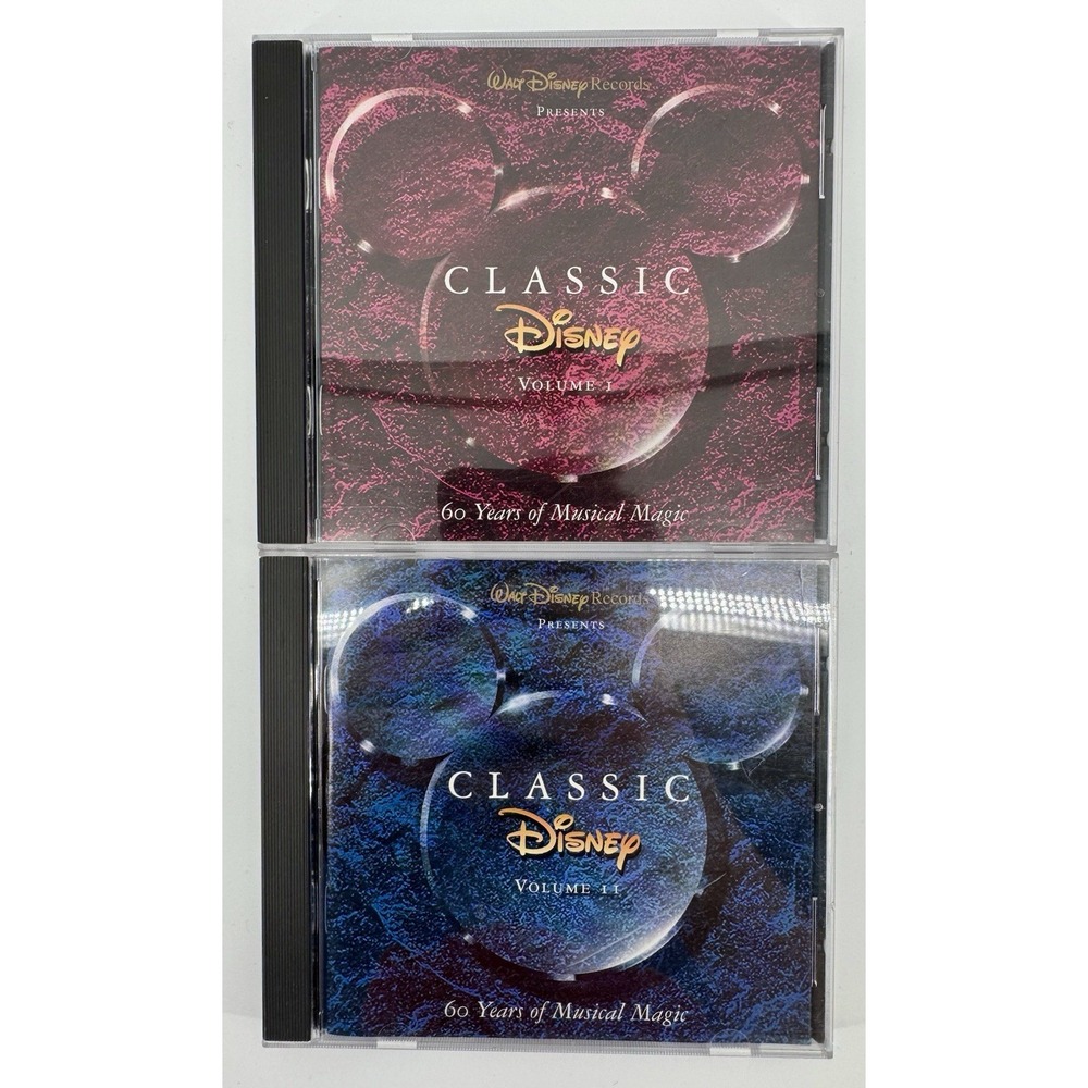 Walt Disney Records Classic Disney Volumes 1 & 2 CD Disc Set 1995 Soundtracks